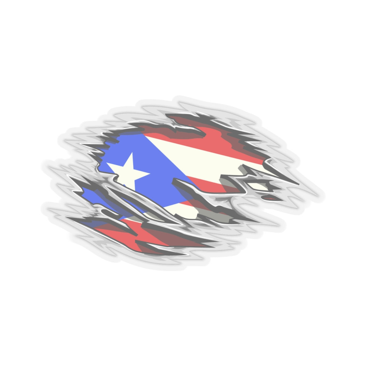 Puerto Rico Flag Cut Stickers