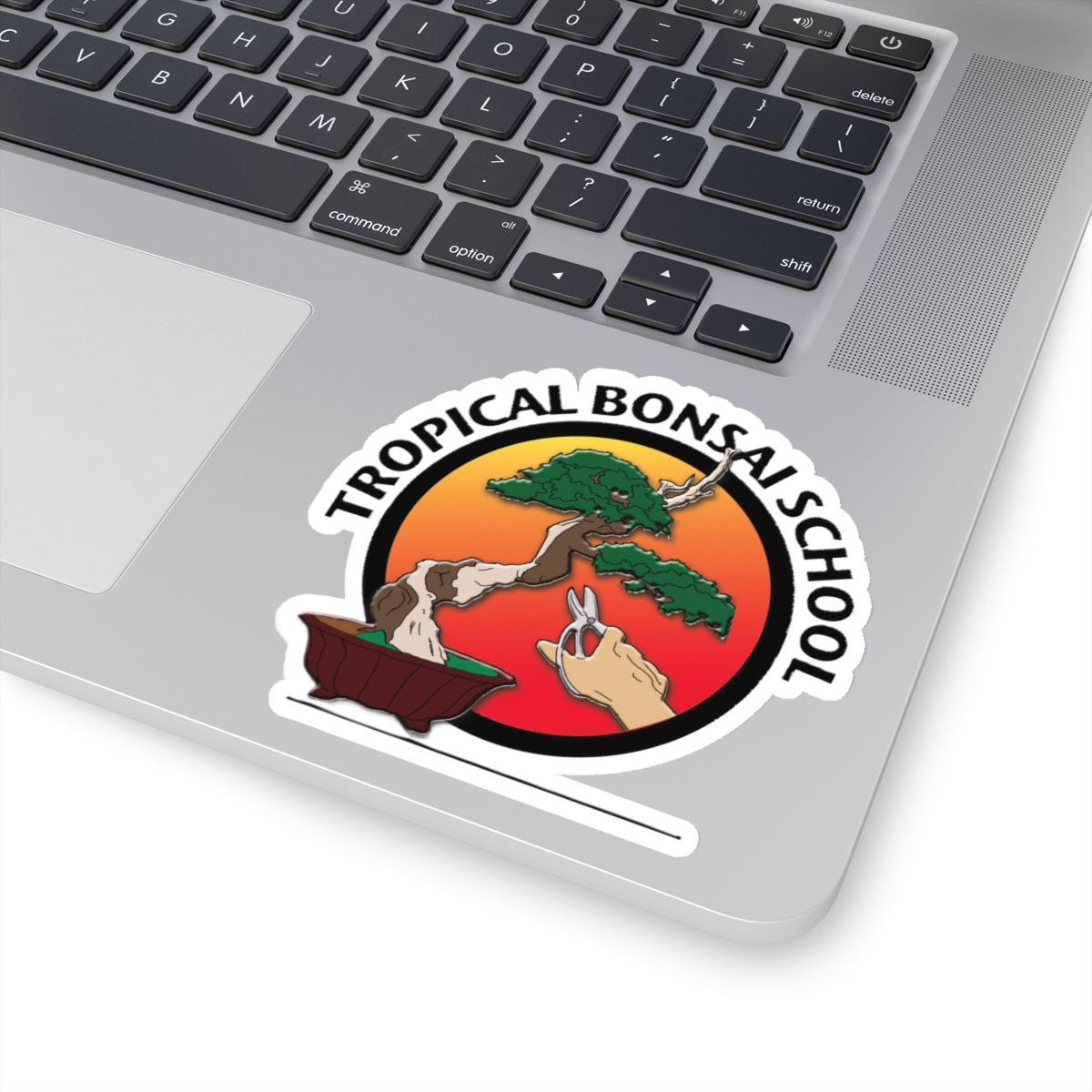 Tropical Bonsai School Logo Kiss-Cut Stickers