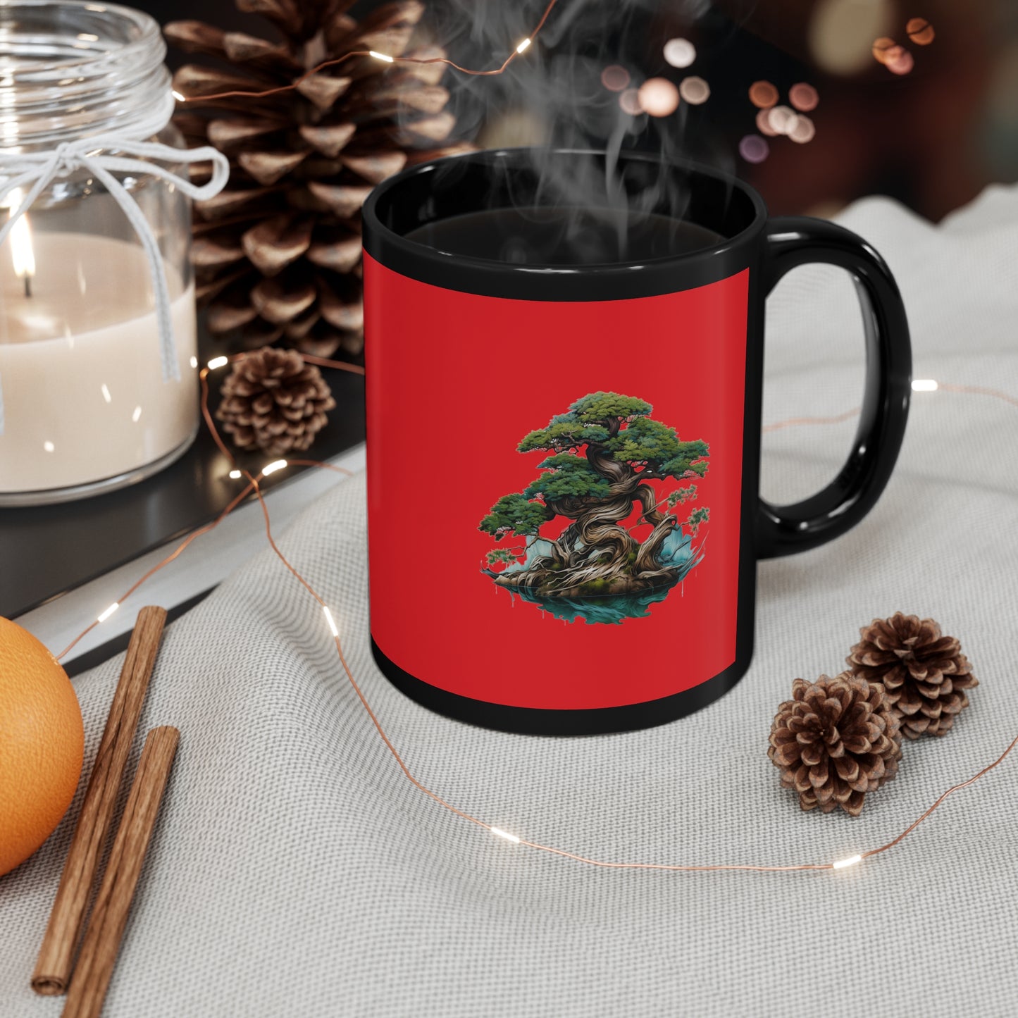 Escuela de Bonsai Tropical 11oz Black Mug