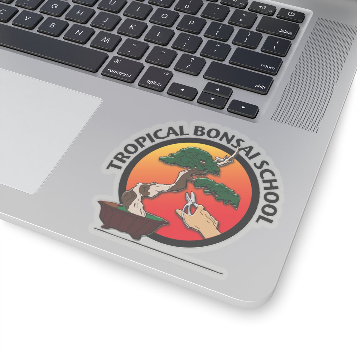 Tropical Bonsai School Logo Kiss-Cut Stickers