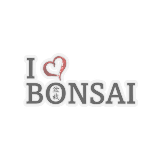 I Love Bonsai Cut Stickers