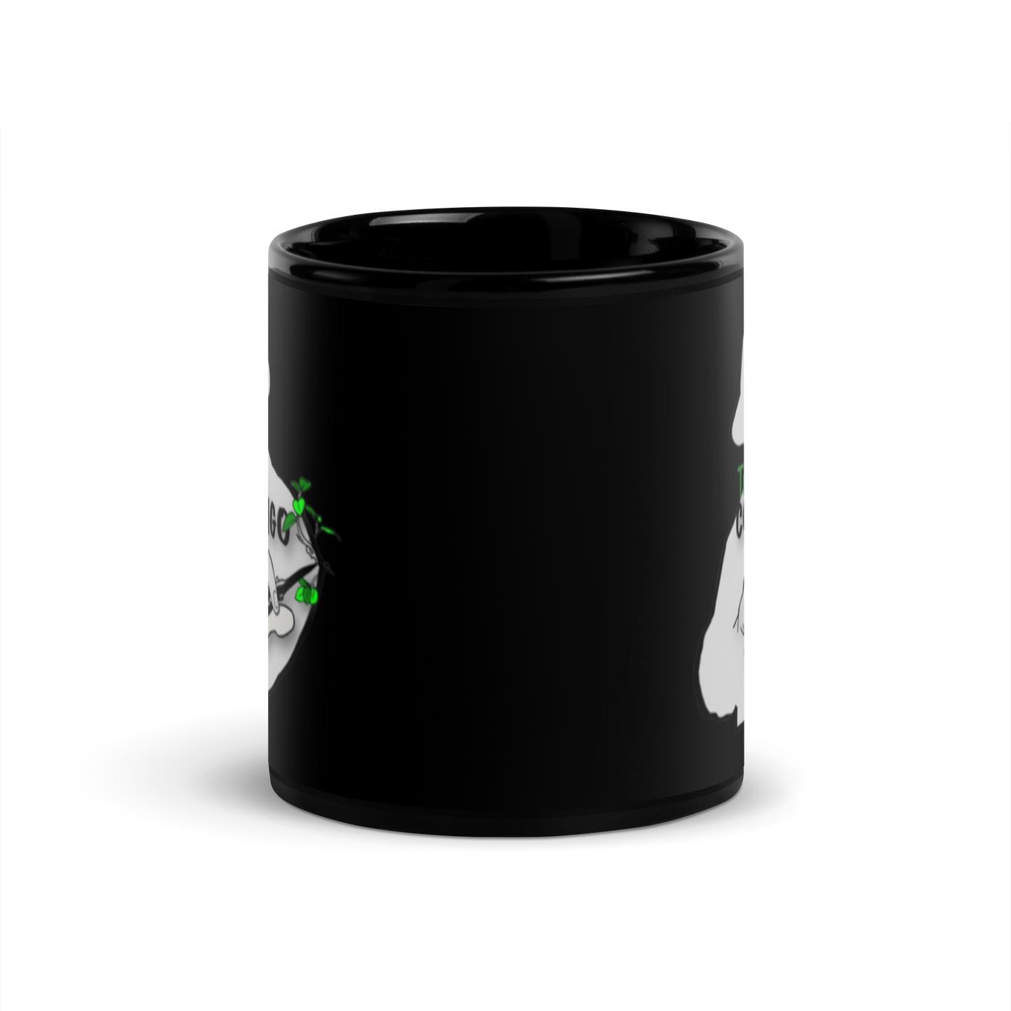 Trabaja Conmigo Black Glossy Mug