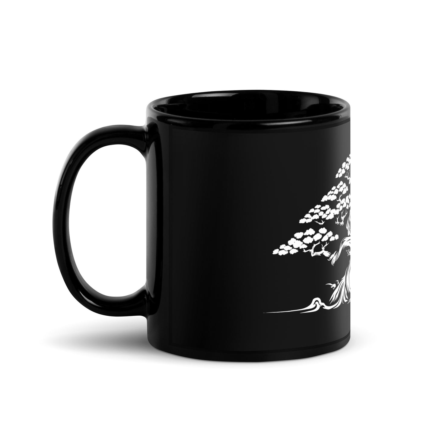 Bonsai Black Glossy Mug