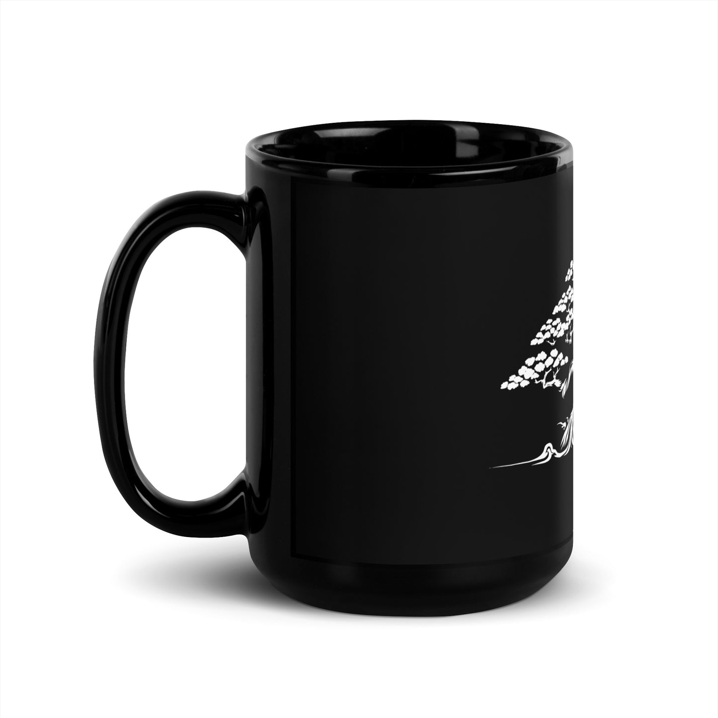 Bonsai Black Glossy Mug