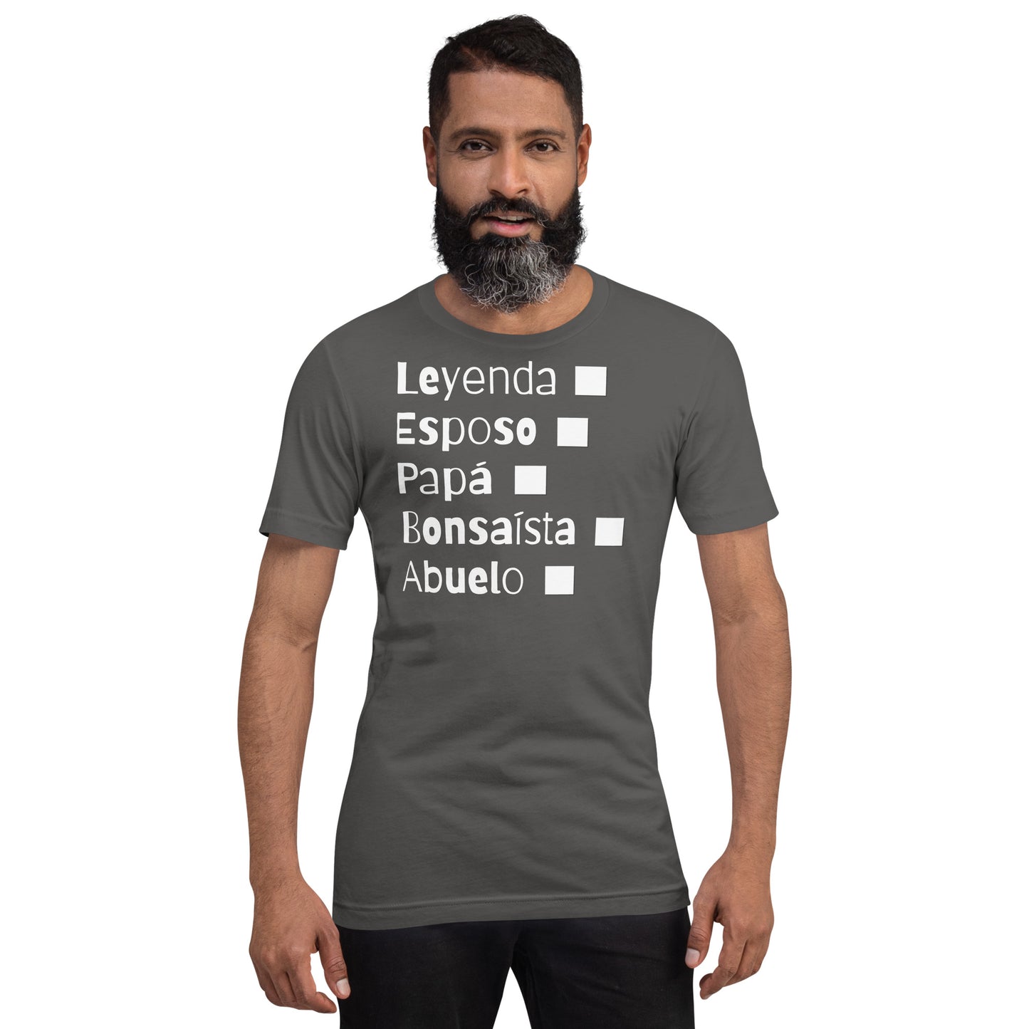 Bonsaista, Leyenda, Papa o Abuelo.Camiseta de manga corta unisex