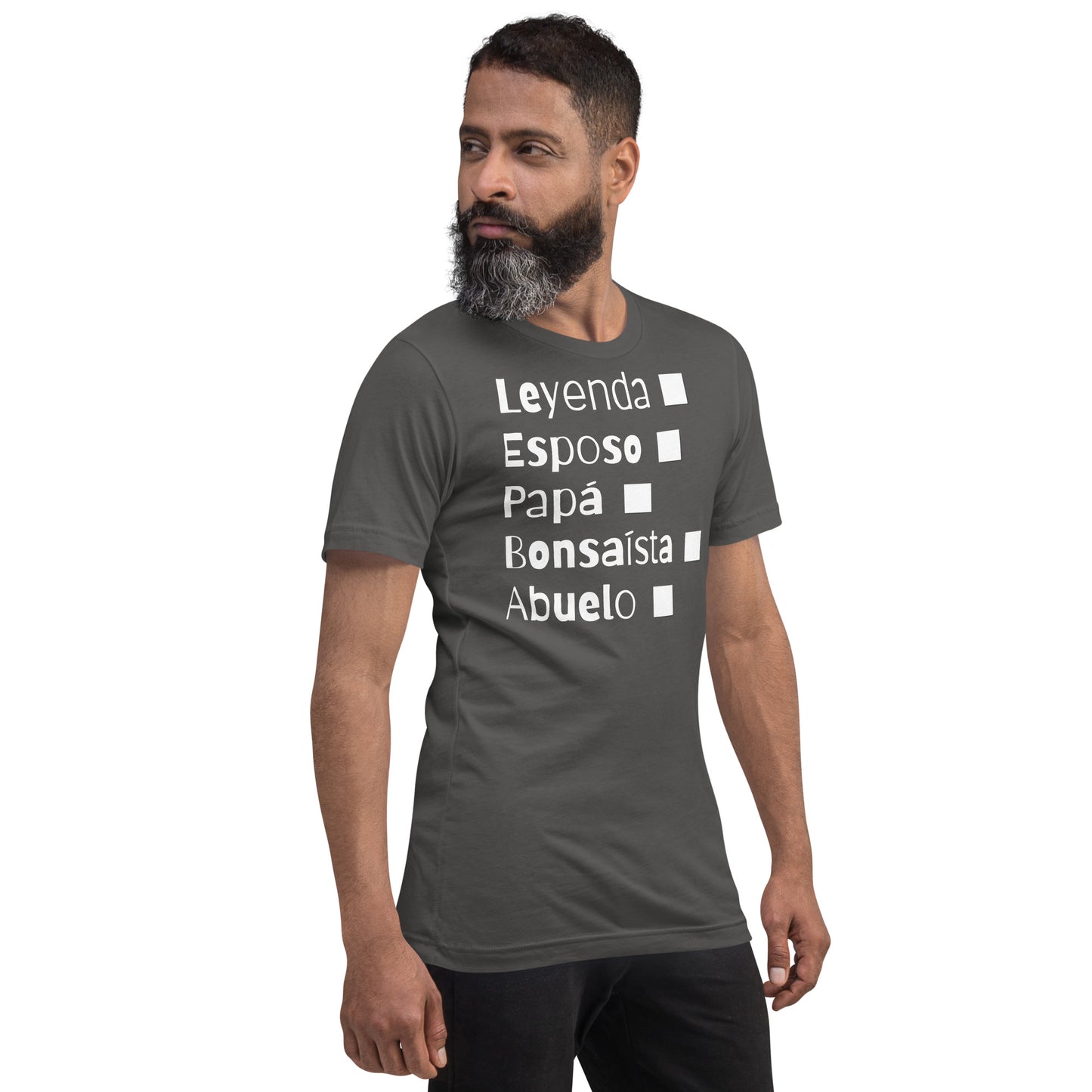 Bonsaista, Leyenda, Papa o Abuelo.Camiseta de manga corta unisex