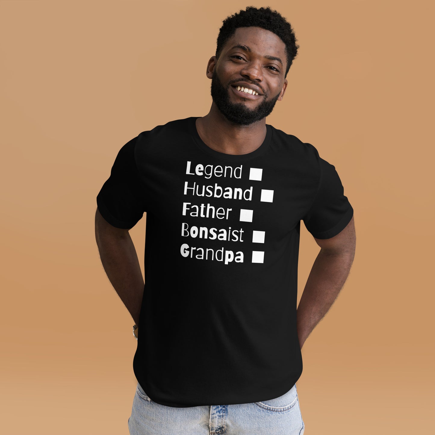 Bonsaist, Legend, Husband, Grandpa, mark yours unisex t-shirt