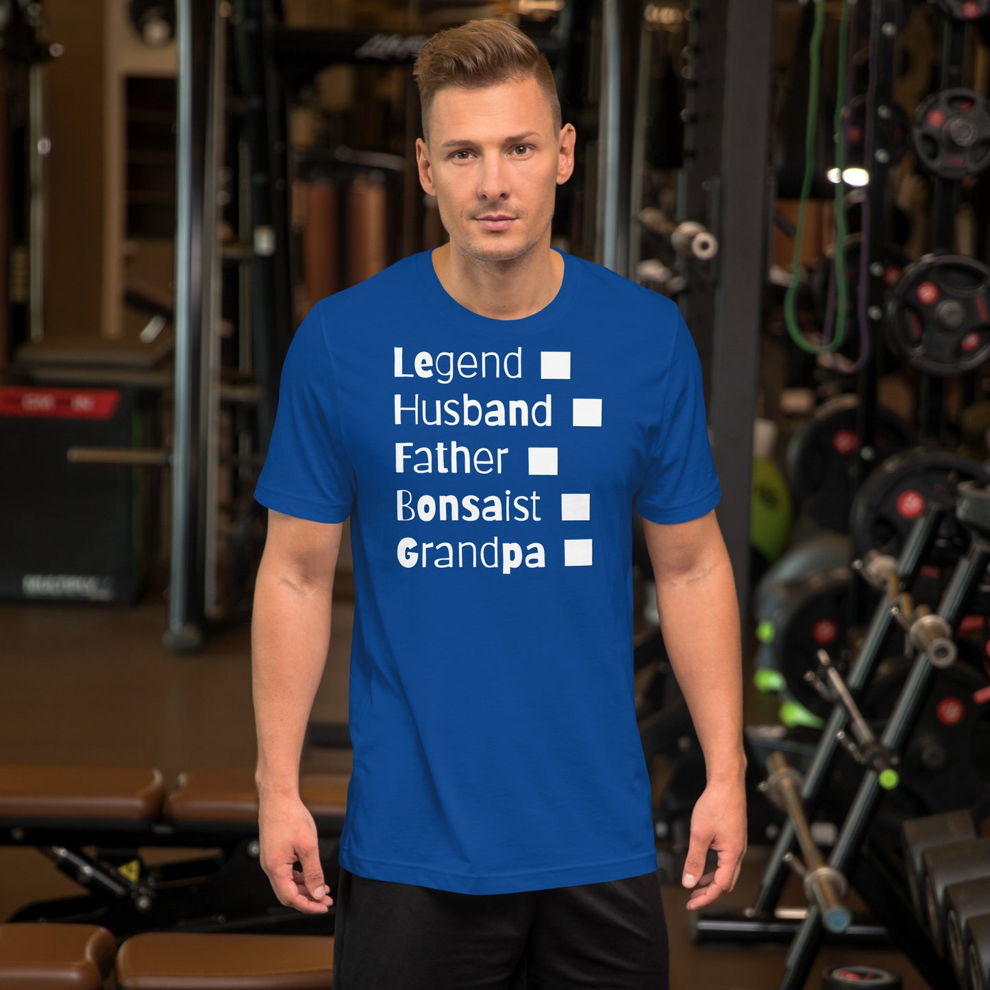 Bonsaist, Legend, Husband, Grandpa, mark yours unisex t-shirt