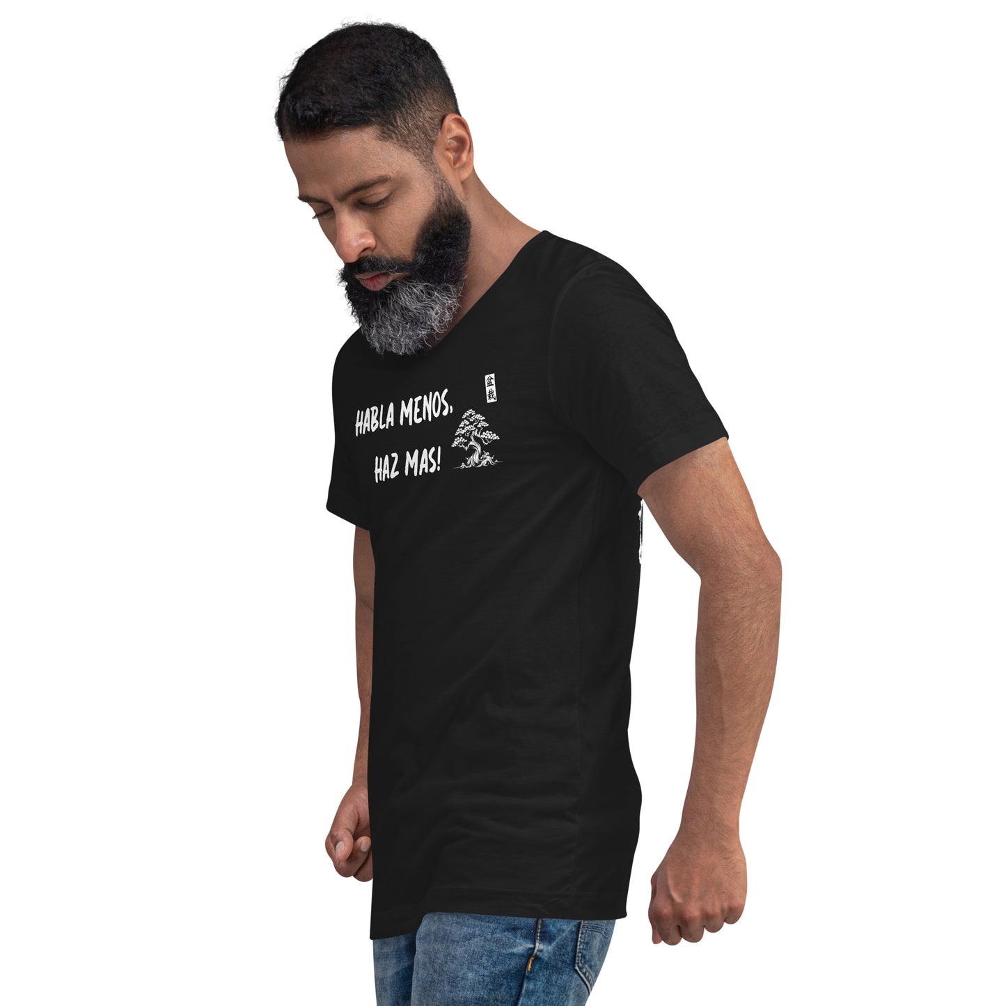 Camiseta de manga corta y cuello de pico unisex