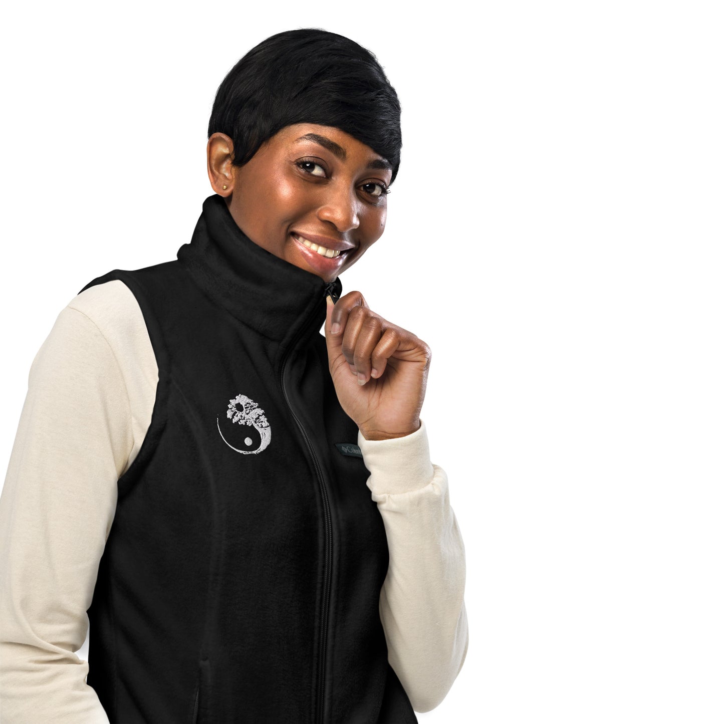 Chaqueta polar Columbia para mujer con logo de Yin Yang