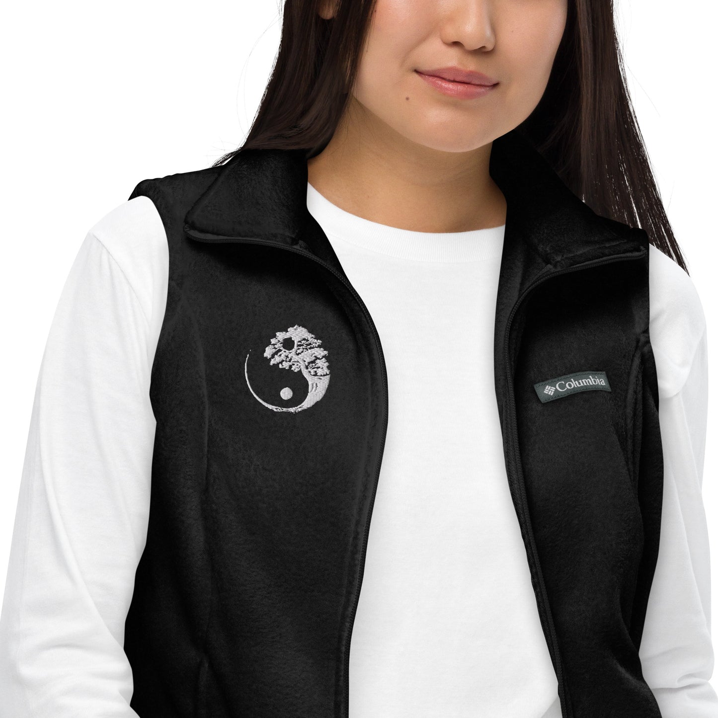 Chaqueta polar Columbia para mujer con logo de Yin Yang